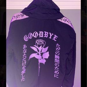 zumiez windbreaker, made by Samii Ryan 💜🖤